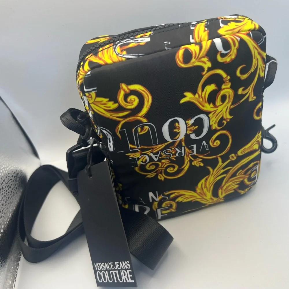 Versace Jeans Couture Barocco-print messenger bag. Unisex. NWT
